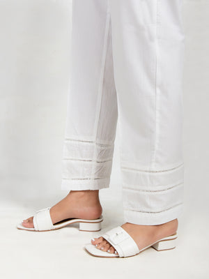 Women White Lawn Trouser - OWSP-2203008