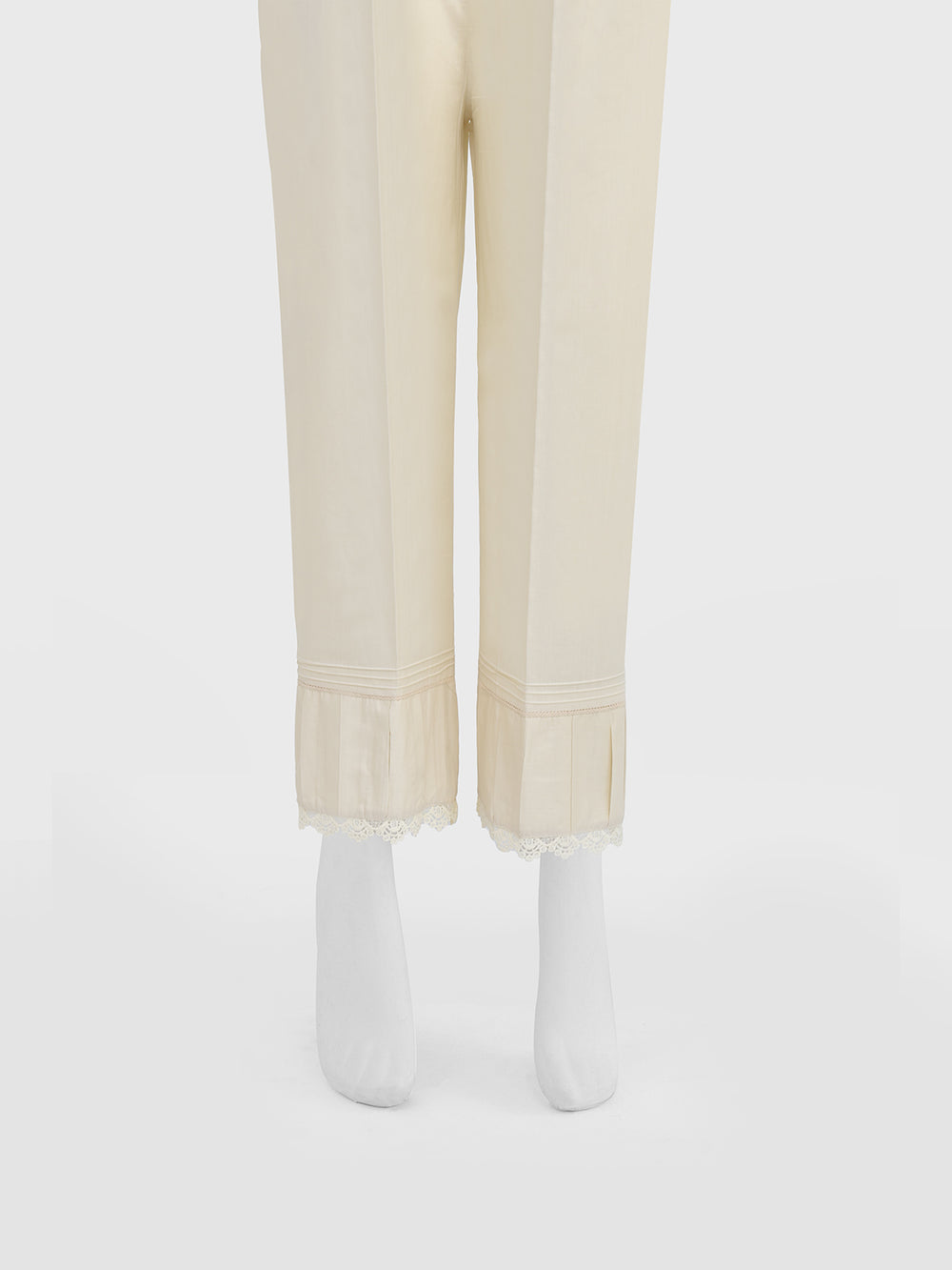 Women Off White Lawn Trouser - OWSP-2203010-1