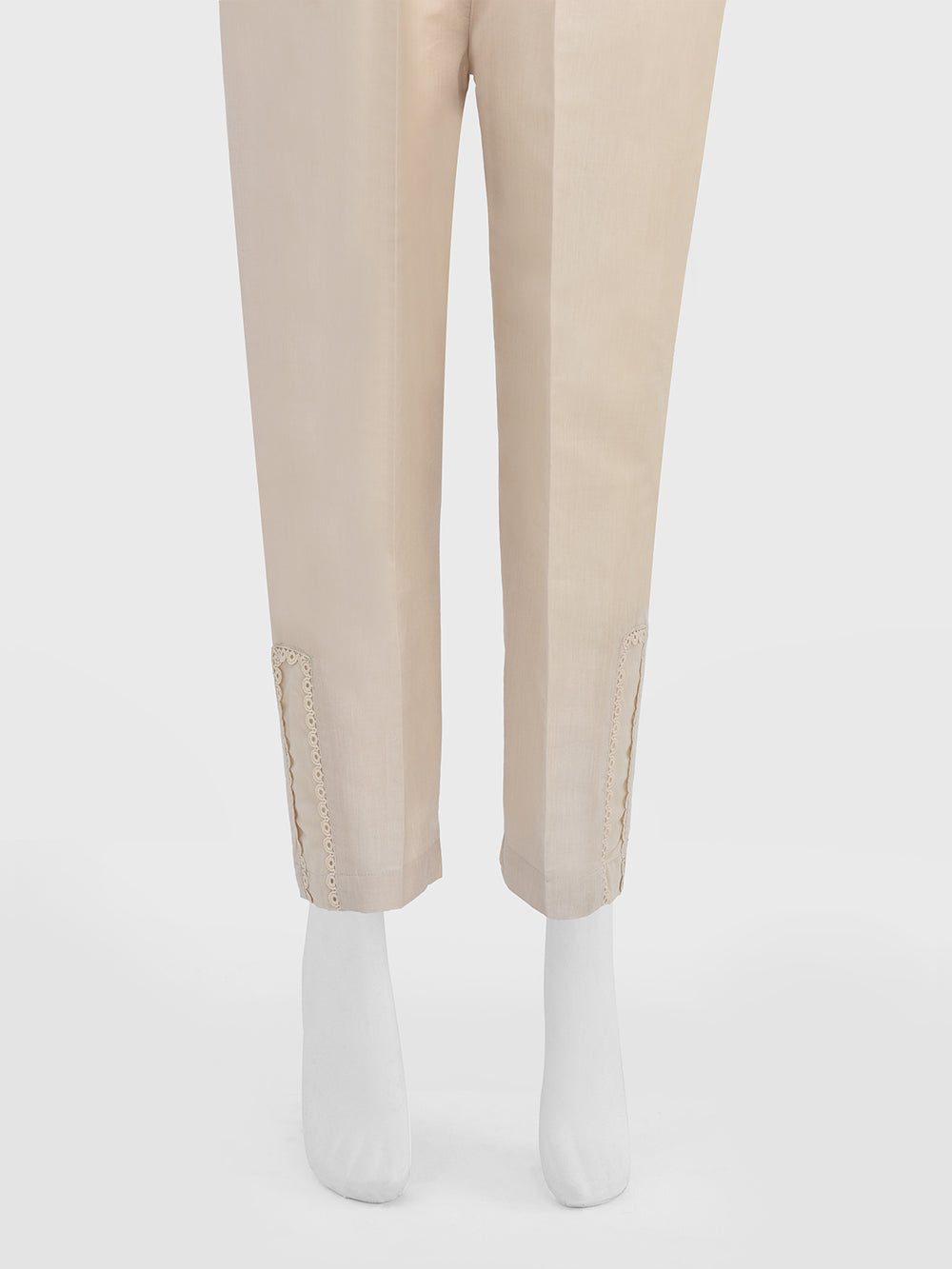 Women Beige Silk Blend Trouser - OWSP-2208028-2