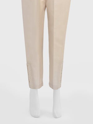 Women Beige Silk Blend Trouser - OWSP-2208028-2