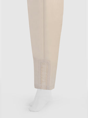 Women Beige Silk Blend Trouser - OWSP-2208028-2