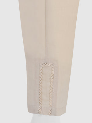 Women Beige Silk Blend Trouser - OWSP-2208028-2