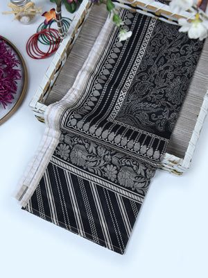 1Pc Printed Pret Dupatta Lawn Dark Grey - OWDT-2411037