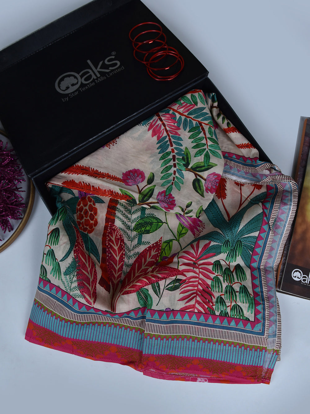 1Pc Printed Pret Dupatta Lawn Light Yellow - OWDT-2504019