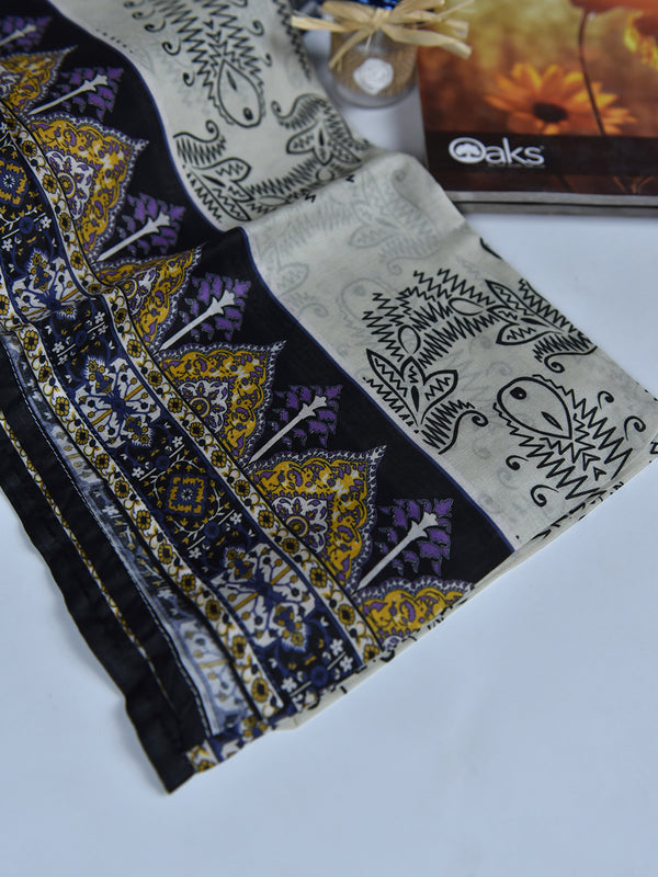 1Pc Printed Pret Dupatta Lawn Multi - OWDT-2504020-10