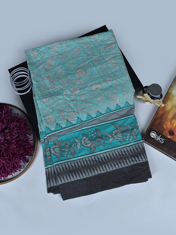 1Pc Printed Pret Dupatta Khaddar Ferozi - OWDT-2504020-11