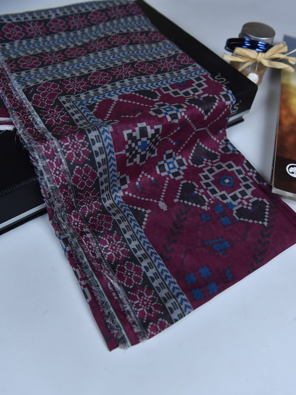 1Pc Printed Pret Dupatta Lawn Multi - OWDT-2504020-2