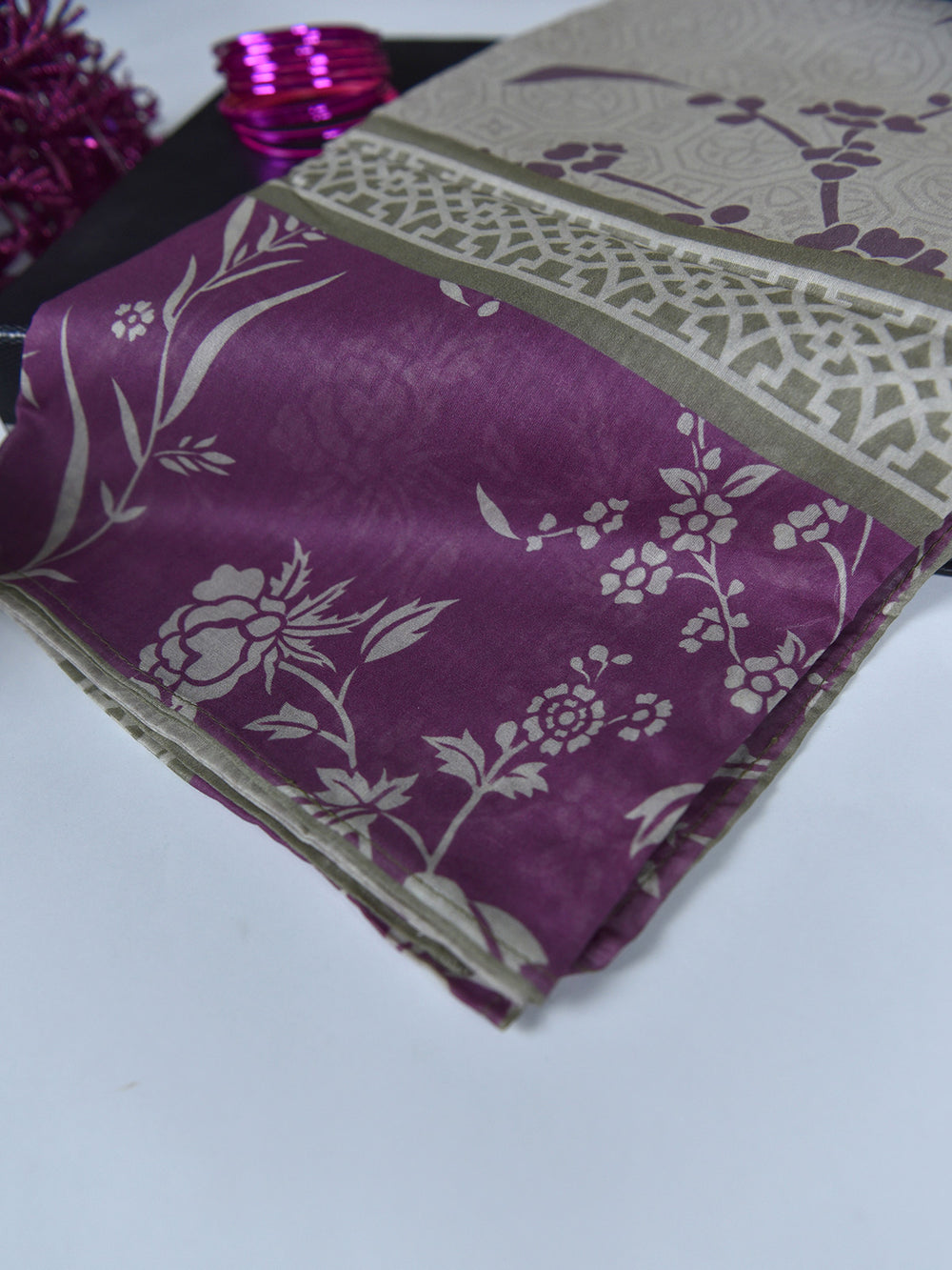 1Pc Printed Pret Dupatta Lawn Multi - OWDT-2504020-3