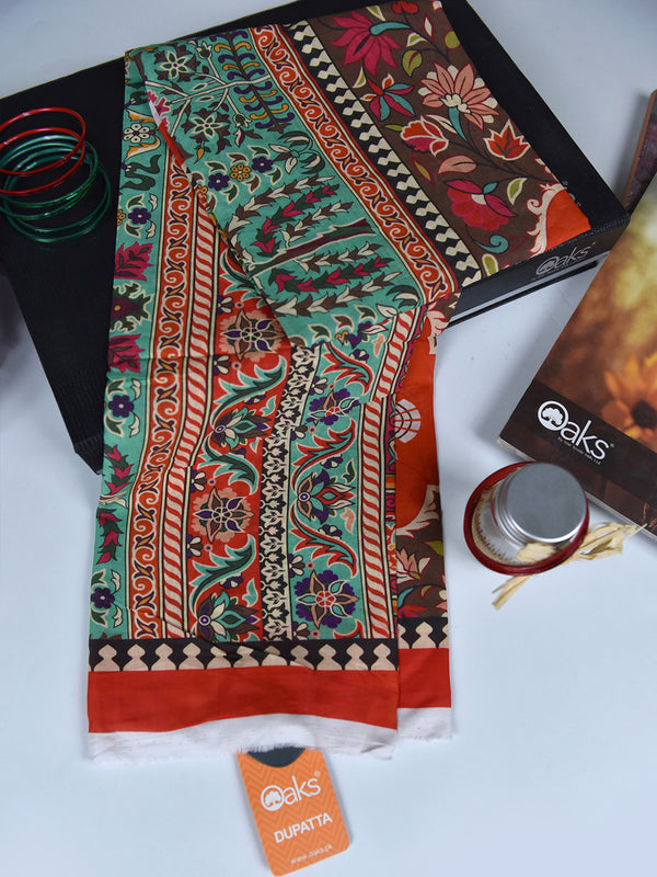 1Pc Printed Pret Dupatta Lawn Multi - OWDT-2504020-4
