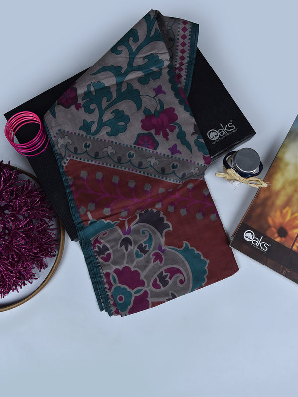 1Pc Printed Pret Dupatta Lawn Multi - OWDT-2504020-6