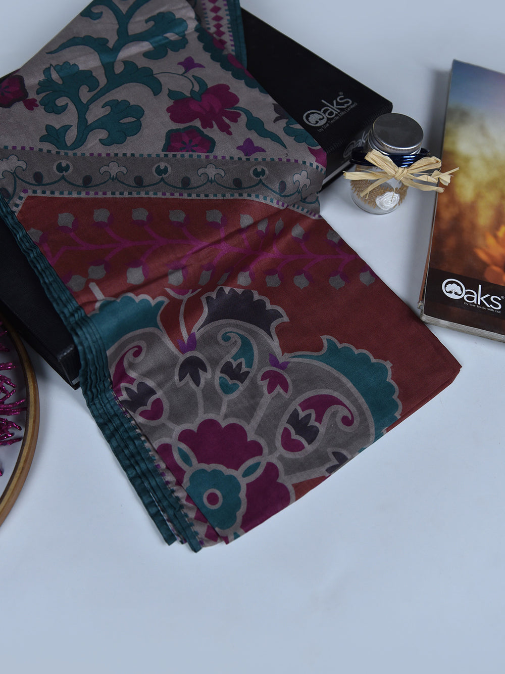 1Pc Printed Pret Dupatta Lawn Multi - OWDT-2504020-6