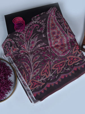 1Pc Printed Pret Dupatta Lawn Multi - OWDT-2504020-7