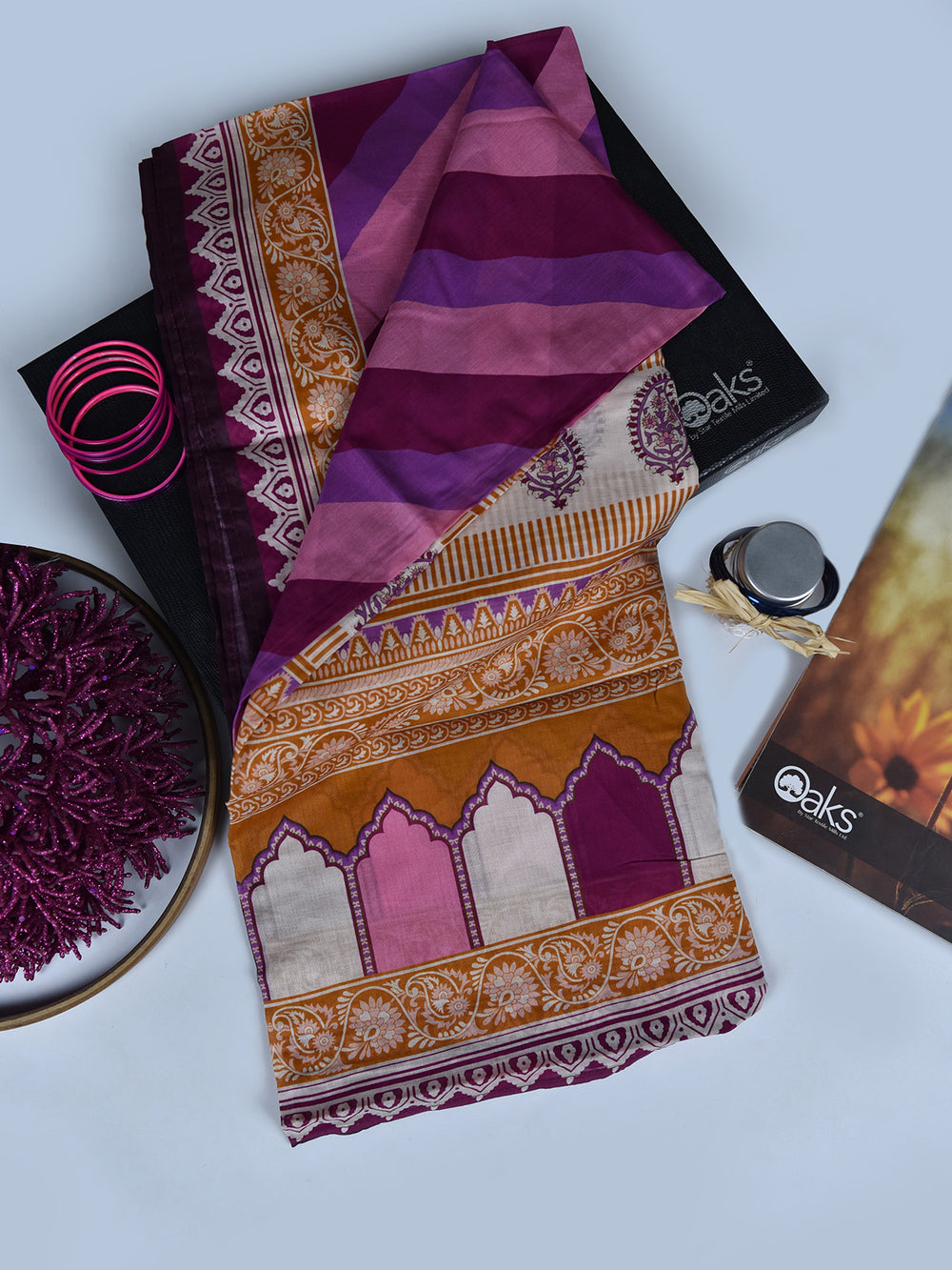 1Pc Printed Pret Dupatta Lawn Multi - OWDT-2504020-8