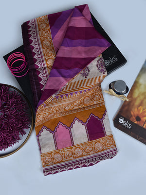 1Pc Printed Pret Dupatta Lawn Multi - OWDT-2504020-8