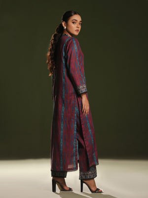 2Pc Printed Unstitched Cambric Pulm - OC2PT-6250-A