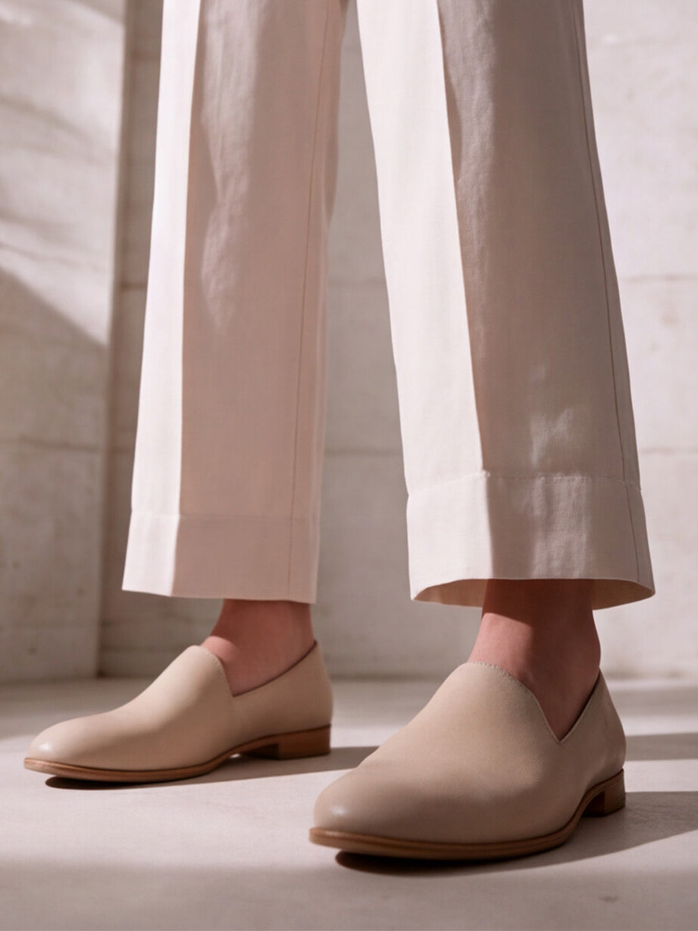Women Beige Khaddar Trouser - OWKSP-2209013-A