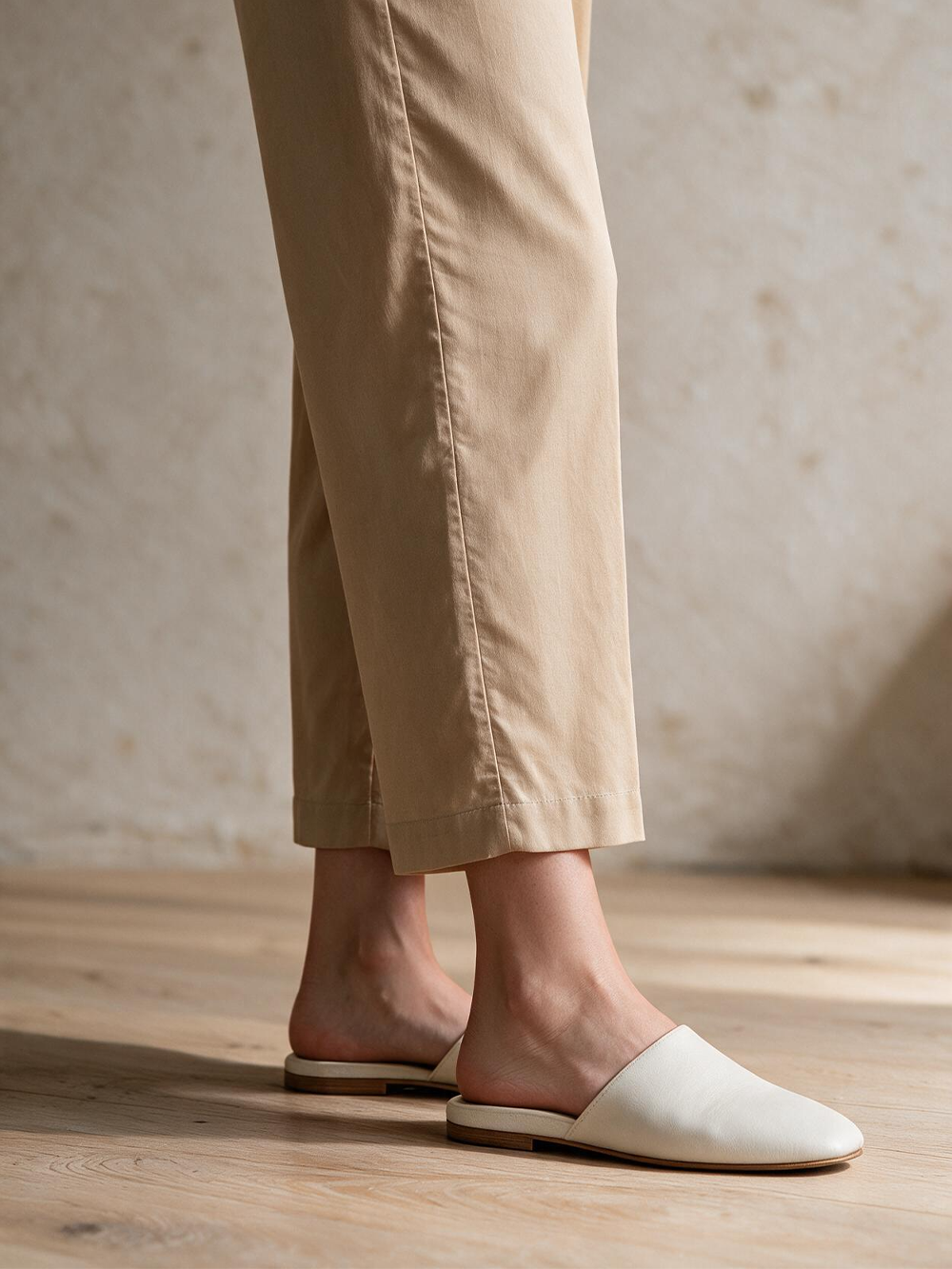Women Beige Lawn Trouser - OWSP-2406032-1