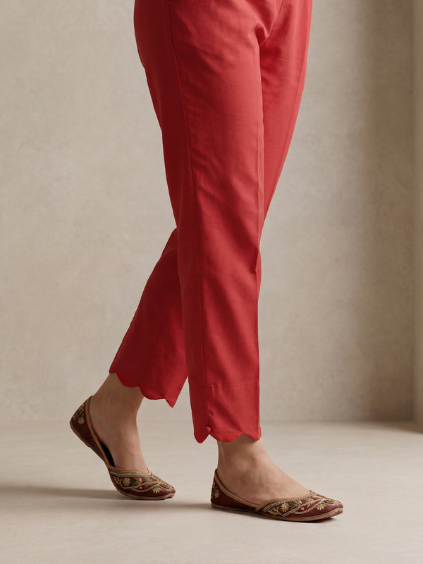 Women Maroon Cambric Trouser - OWSP-2607014