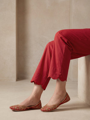 Women Maroon Cambric Trouser - OWSP-2607014