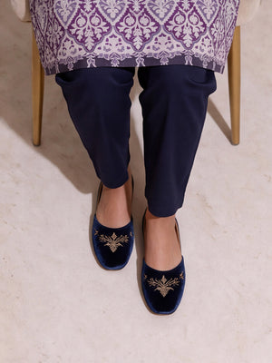 Women Navy Blue Khaddar Trouser - OWKSP-2209014-A