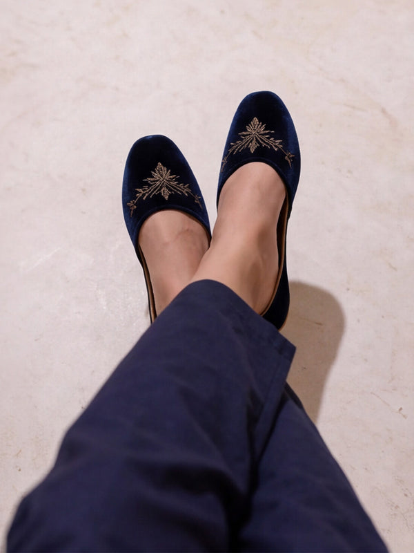 Women Navy Blue Khaddar Trouser - OWKSP-2209014-A