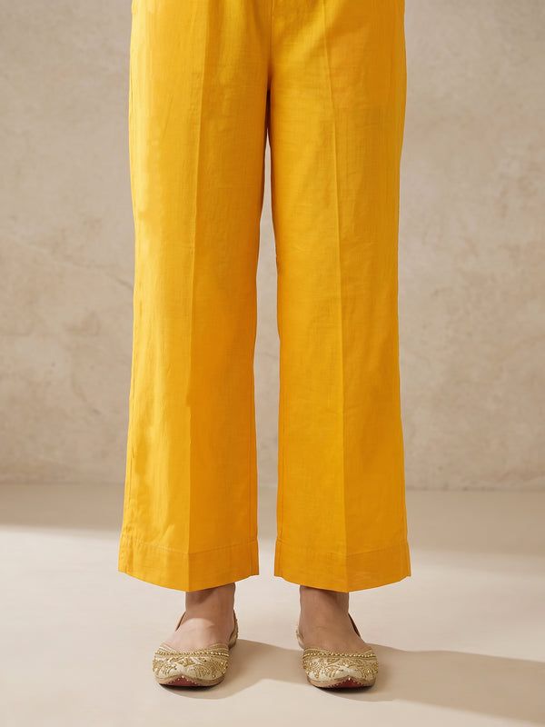 Women Yellow Cambric Trouser - OWSP-2607018