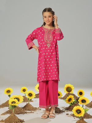 2Pc Embroidered Pret Shirt Trouser Dobby Aatishi - OGE2P-2405013