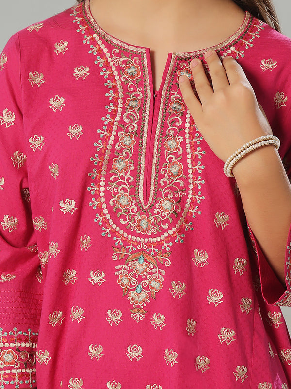 2Pc Embroidered Pret Shirt Trouser Dobby Aatishi - OGE2P-2405013