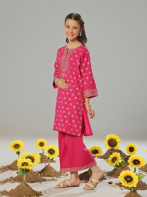 2Pc Embroidered Pret Shirt Trouser Dobby Aatishi - OGE2P-2405013