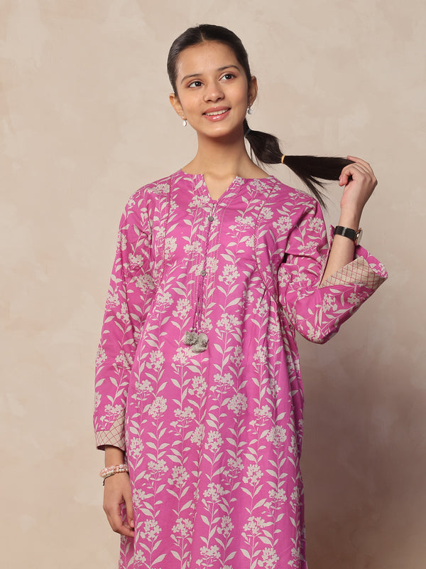 2Pc Printed Pret Shirt & Trouser Lawn Magenta - OG2P-2412056