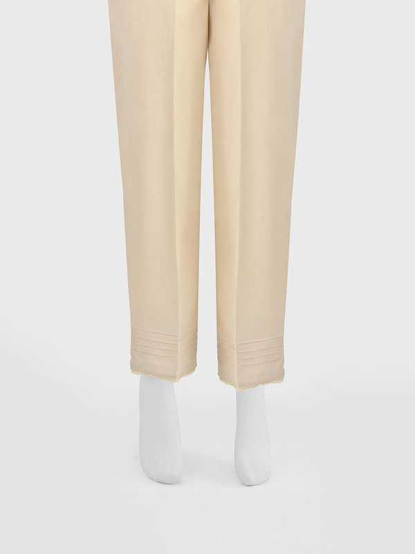 Women Beige Cambric Trouser - OWSP-2301023-1