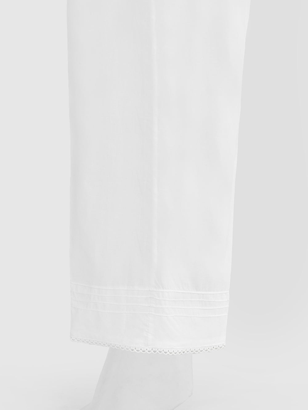 Women White Cambric Trouser - OWSP-2301023