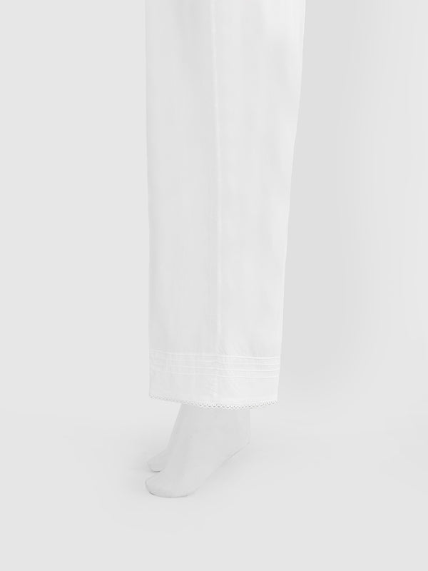 Women White Cambric Trouser - OWSP-2301023