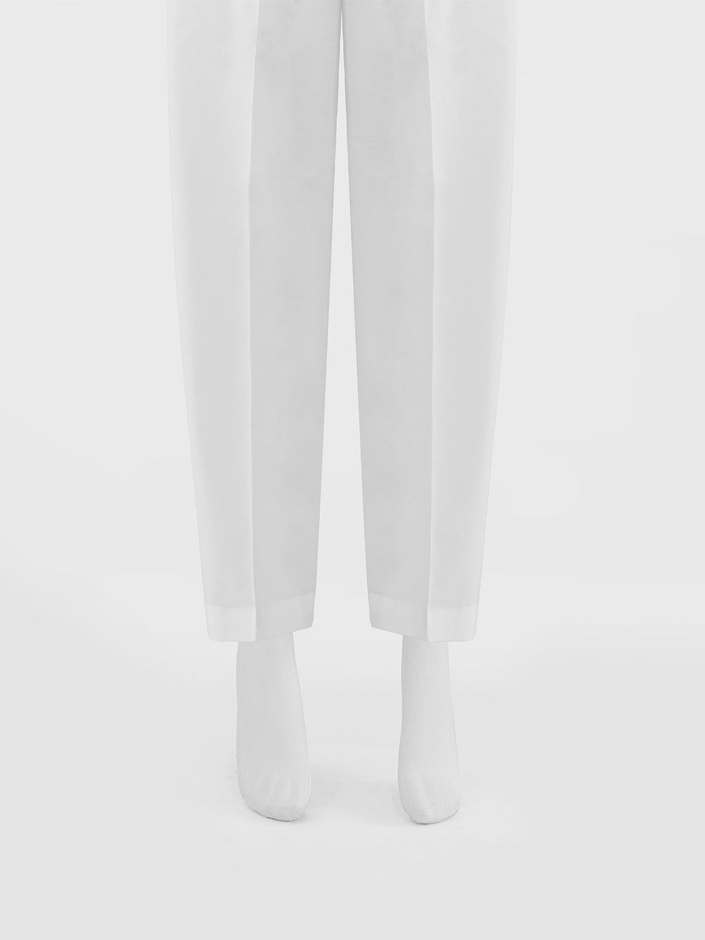 Women White Cambric Trouser - OWSP-2411027