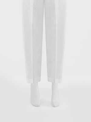Women White Cambric Trouser - OWSP-2411027