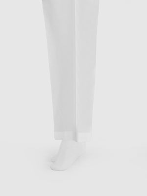 Women White Cambric Trouser - OWSP-2411027