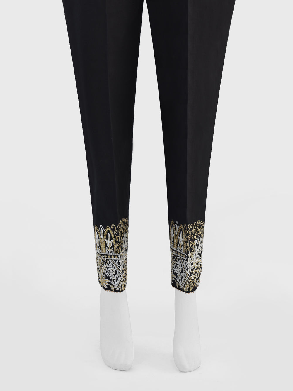 Women Black Lawn Embroidered Trouser - OWESP-2203005
