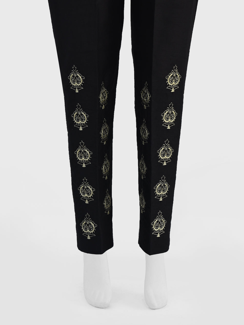 Women Black Dyed Embroidered Trouser - OWESP-2301024-3
