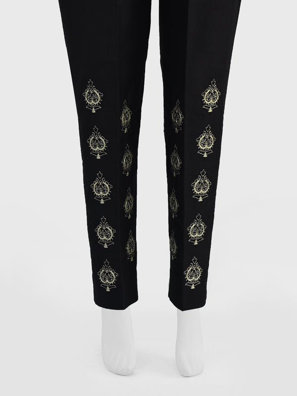 Women Black Dyed Embroidered Trouser - OWESP-2301024-3