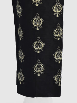 Women Black Dyed Embroidered Trouser - OWESP-2301024-3