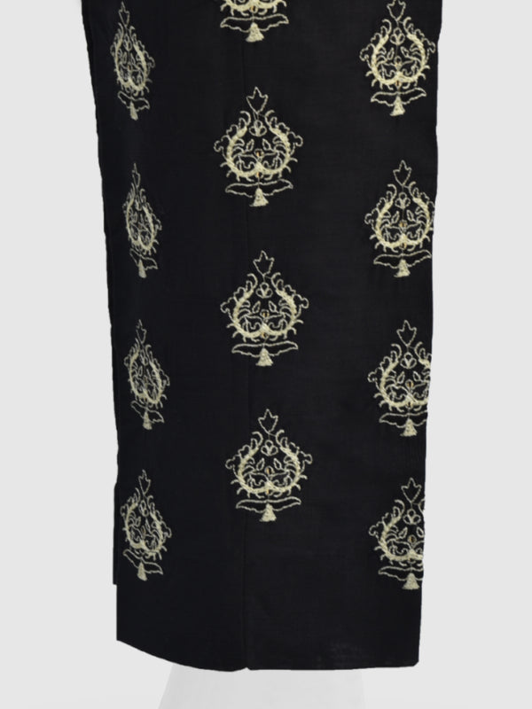 Women Black Dyed Embroidered Trouser - OWESP-2301024-3