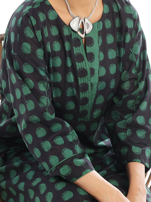 2Pc Printed Pret & Unstitched Shirt Trouser Swiss Lawn Green