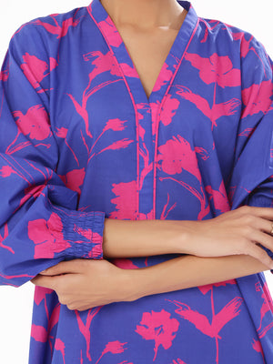 2Pc Printed Pret & Unstitched Shirt Trouser Swiss Lawn Pink