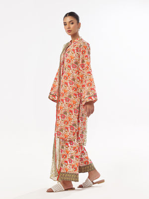 3Pc Printed Pret & Unstitched Suit Masoori Lawn Green