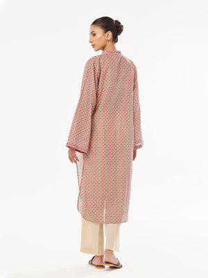 1Pc Printed Pret & Unstitched Kurti Masoori Lawn Green