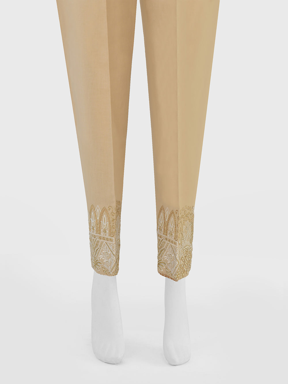 Women Beige Lawn Trouser - OWESP-2203004
