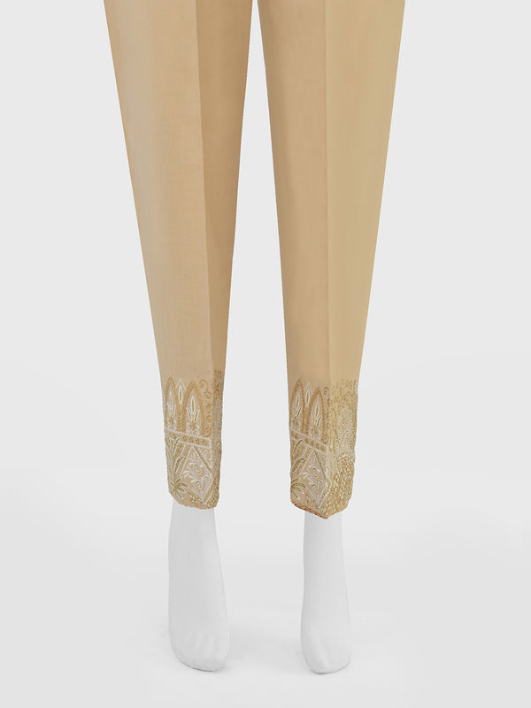 Women Beige Lawn Trouser - OWESP-2203004
