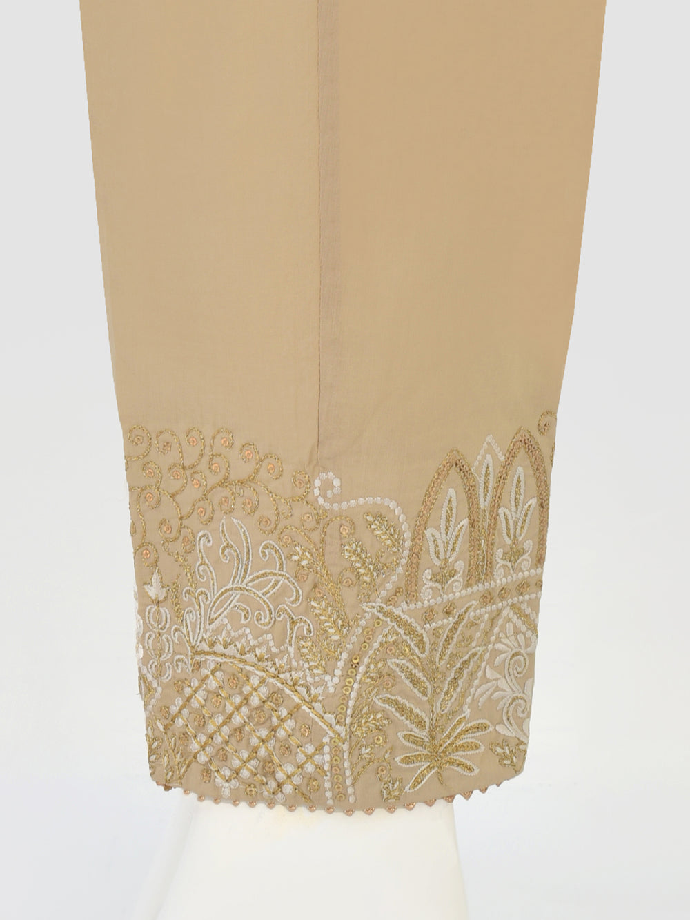 Women Beige Lawn Trouser - OWESP-2203004