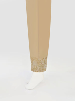 Women Beige Lawn Trouser - OWESP-2203004