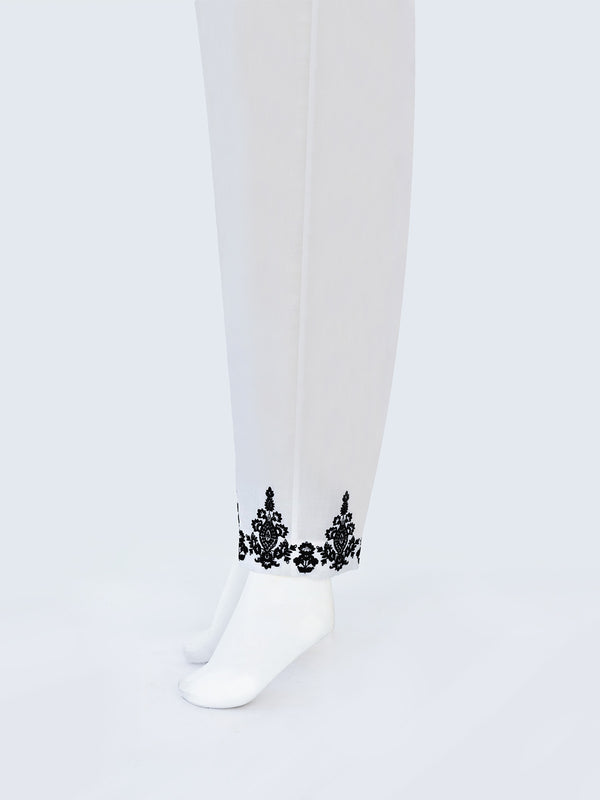Women White Lawn Trouser - OWESP-2203001